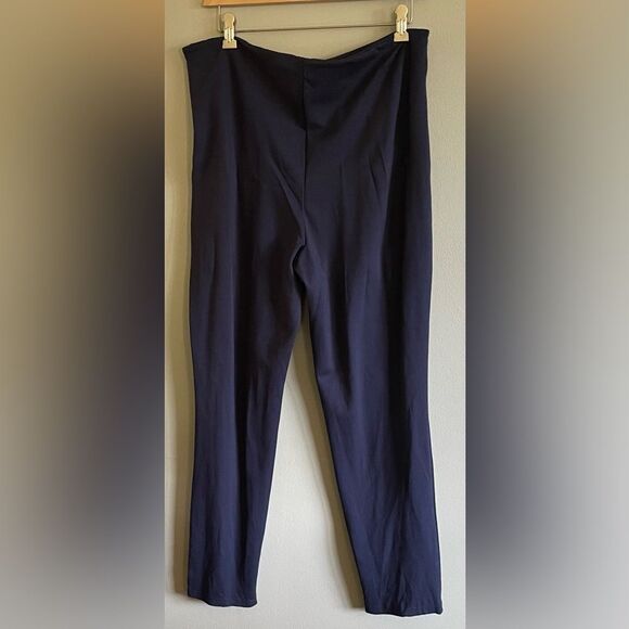 Fabletics Navy Ponte Skinny Zip Split Pant Size XXL - Picture 2 of 11
